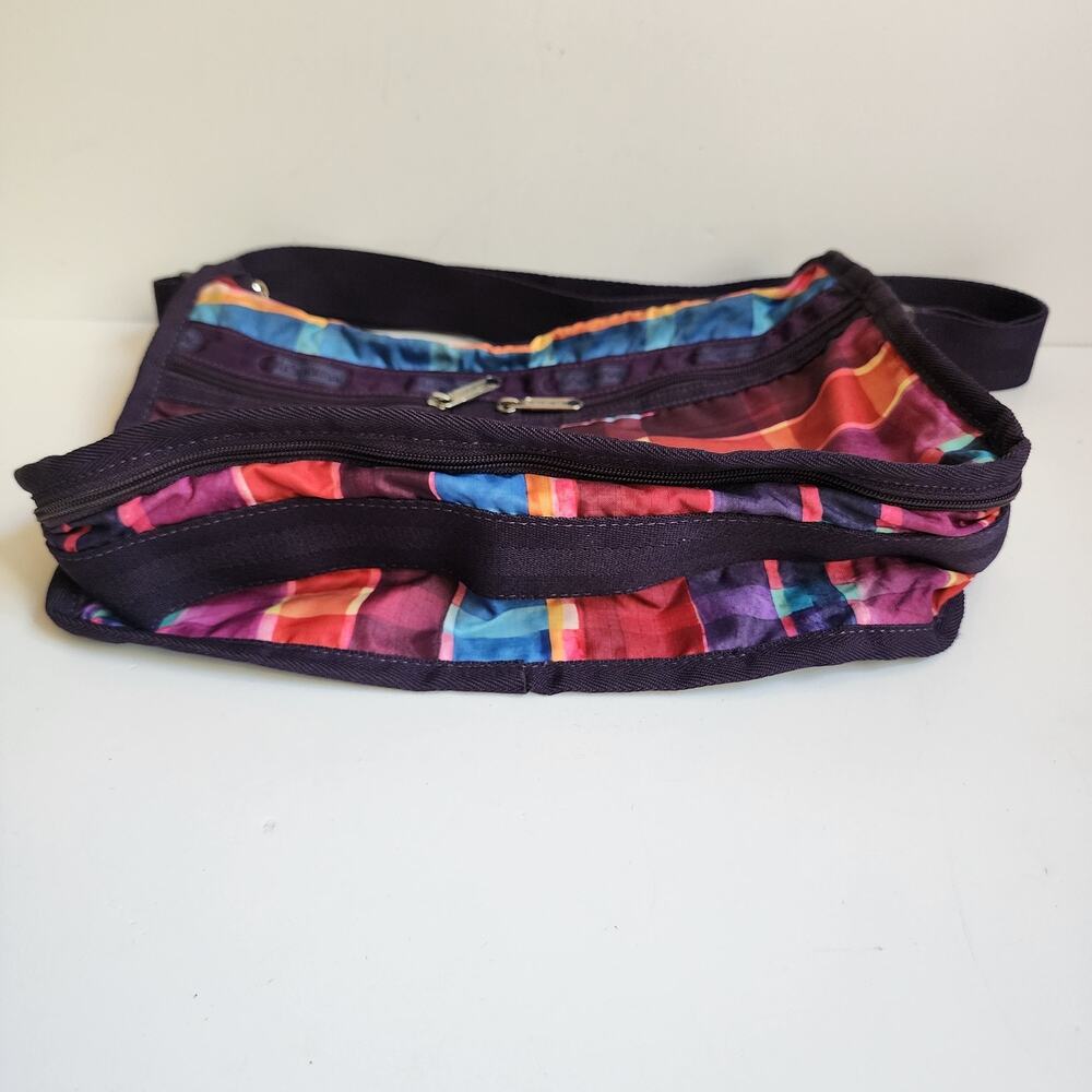 LeSportsac Deluxe Everyday Expandable Multicolor Striped Crossbody Handbag READ - Picture 4 of 12